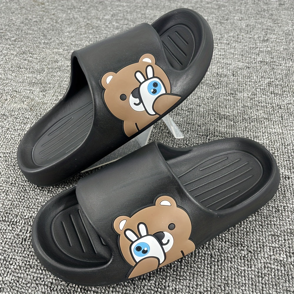Men's Bear Slip On Slides Soft Sole Non slip Slippers