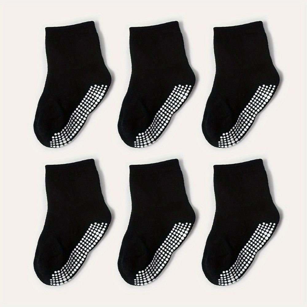 6Pairs Baby Non slip Floor Socks For Toddler Kids Boys Indoor Activities