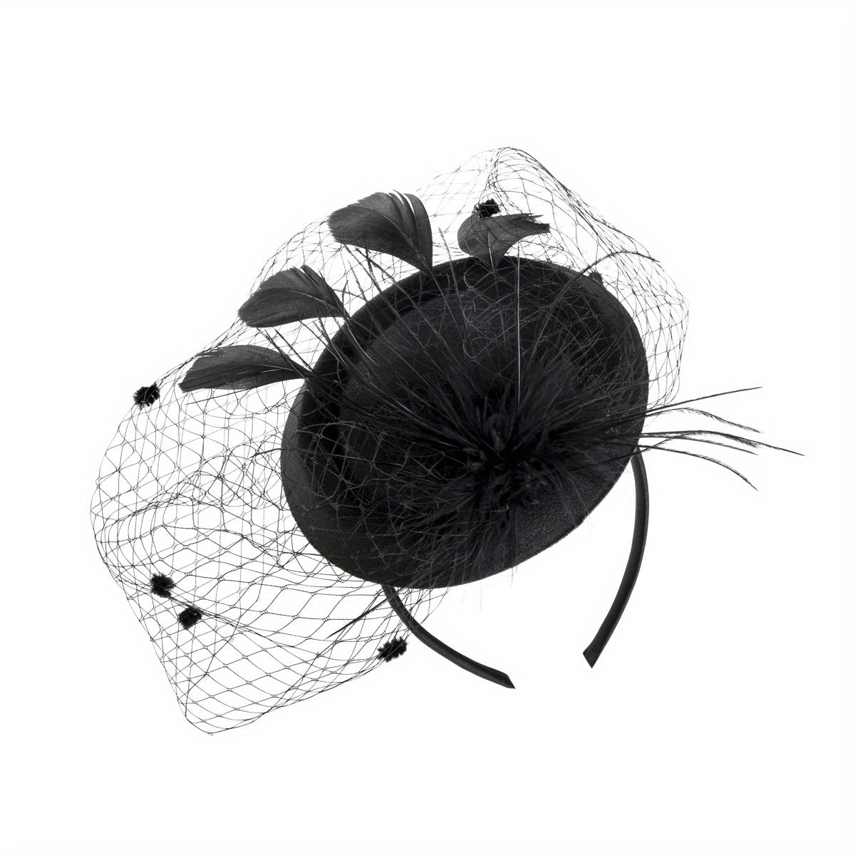 Women's Flower Veil Head Piece Fascinator Tea Party Derby Hat Head Accessory
