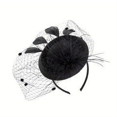 Women's Flower Veil Head Piece Fascinator Tea Party Derby Hat Head Accessory