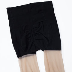 Plus Size Colorblock Cat Print Tights Tummy Control High Rise Footed