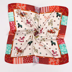 Silk Printing Square Scarf Multifunctional Headband