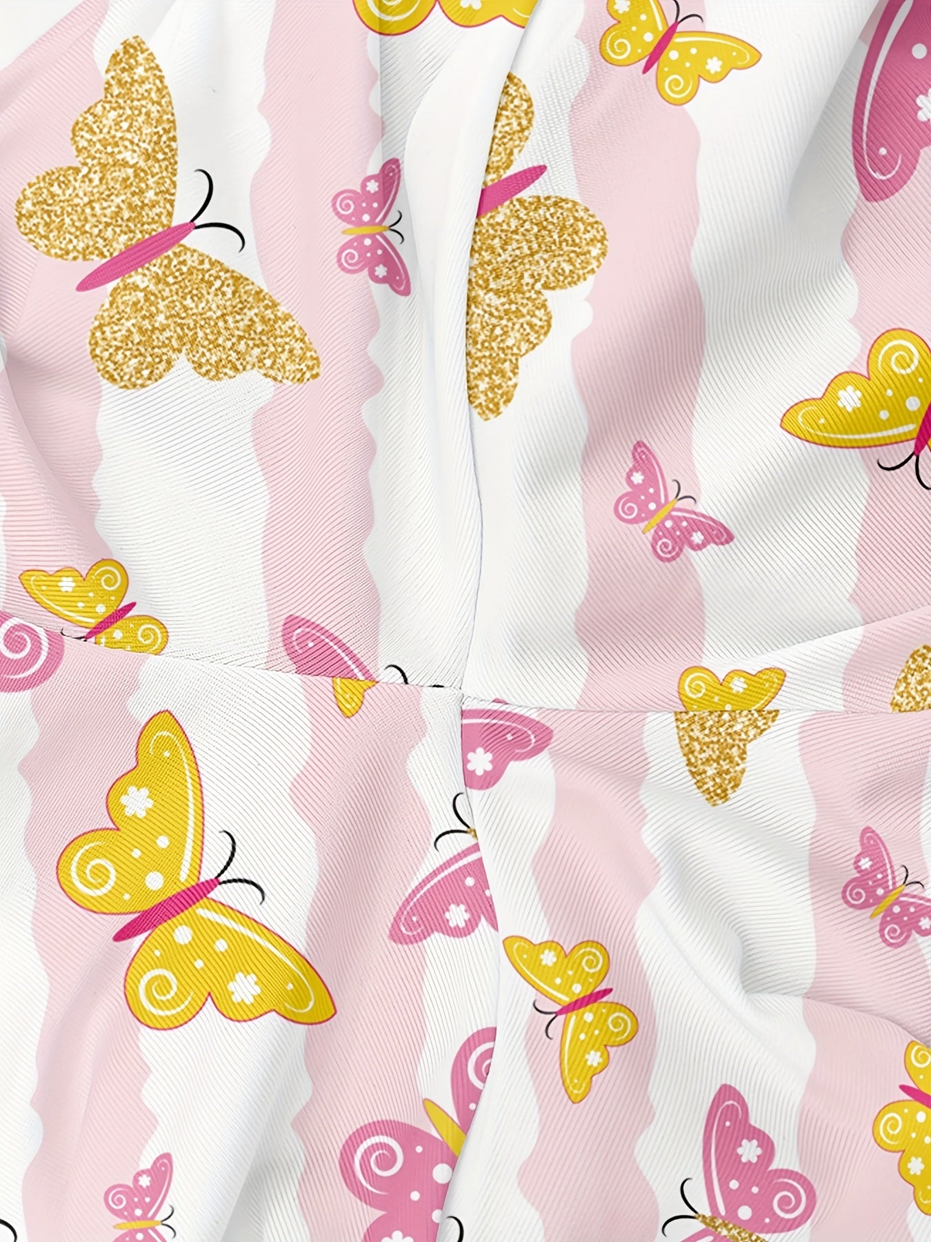 Girls Butterfly Fleece Warm Leggings Footless Tights Pants Kids Clothes