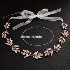 Rhinestone Headband Leaf Shape Hair Accessories