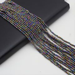 Colorful Spinel Painted Faceted Small Beads Beaded Length 15''