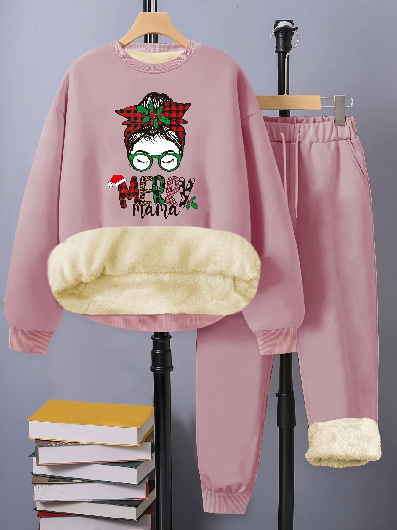 Women's Plus Size Christmas Casual Outfits Set