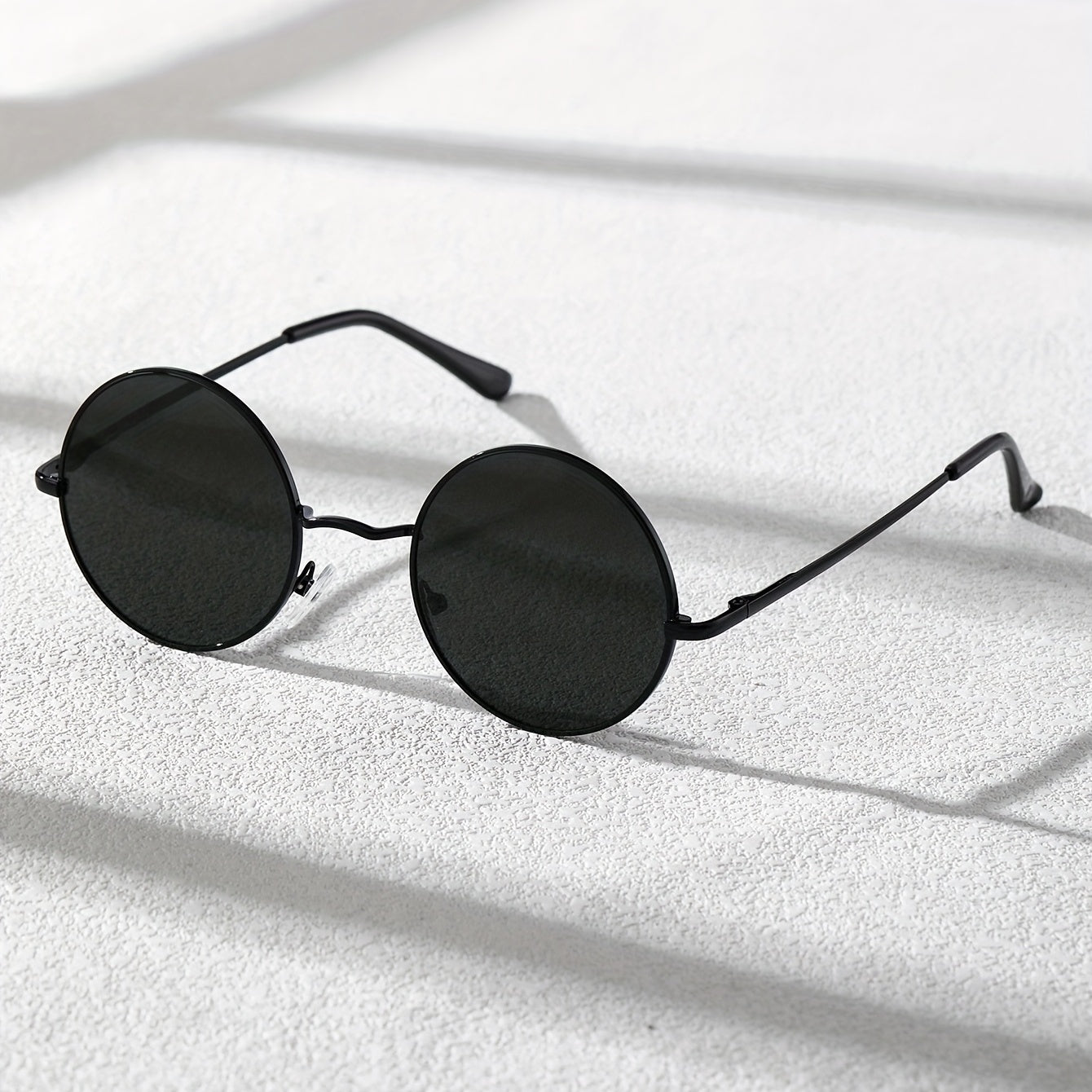 Men's Round Frame Sunglasses Classic Casual Style