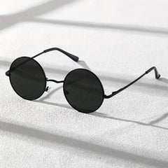Men's Round Frame Sunglasses Classic Casual Style