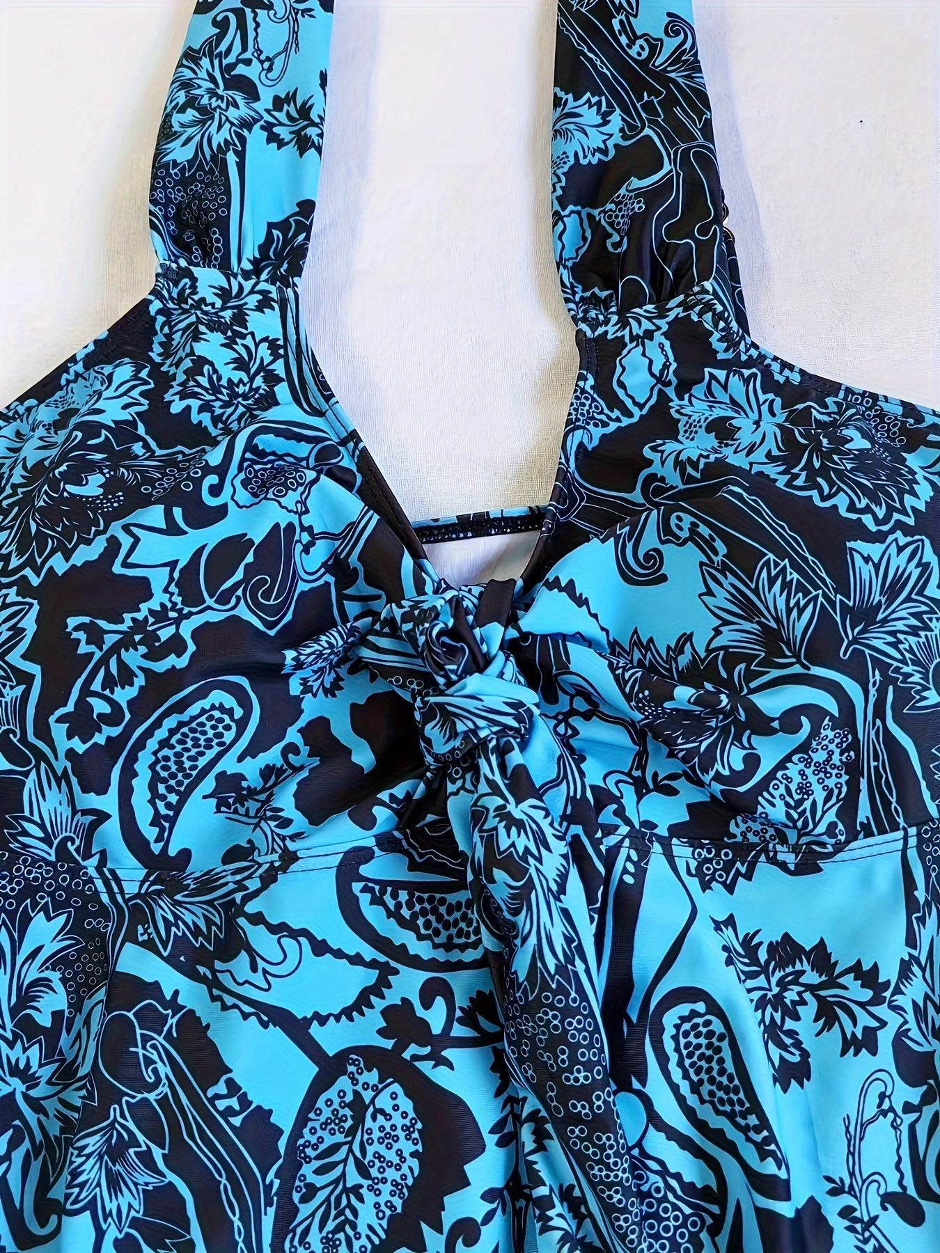 Women's Plus Size Paisley Print Boho Tankini Set