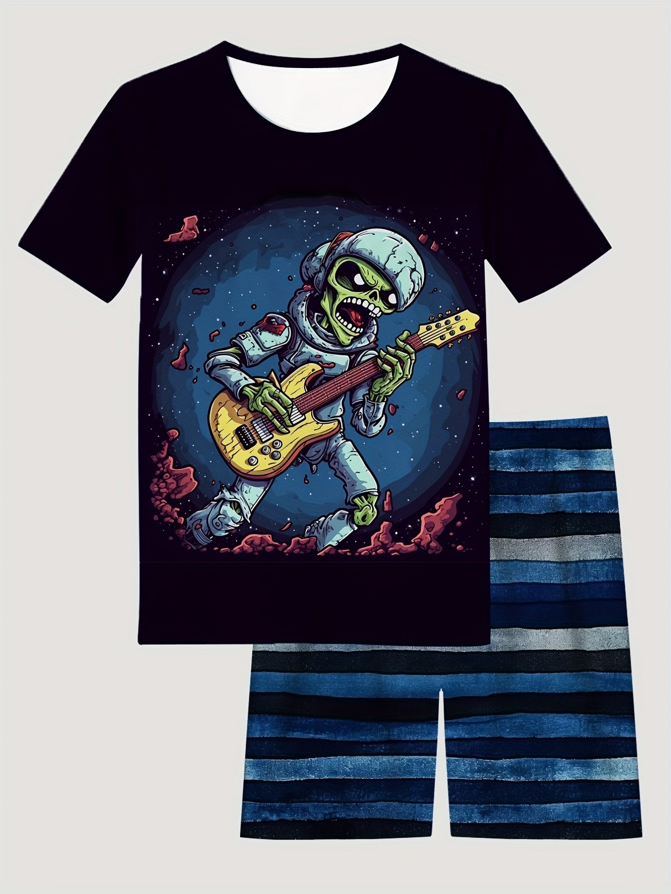Kid's Halloween Skeleton 2pc Pajamas Set