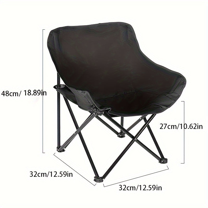 Portable Moon Chair Folding Chair Camping Lightweight with Storage Bag
