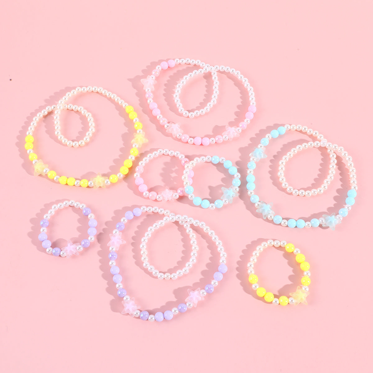 Youth Star Beads Necklace Set for Girls