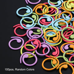 100pcs Zinc Alloy Knitting Stitch Markers Multicolor Crochet Stitch Lock