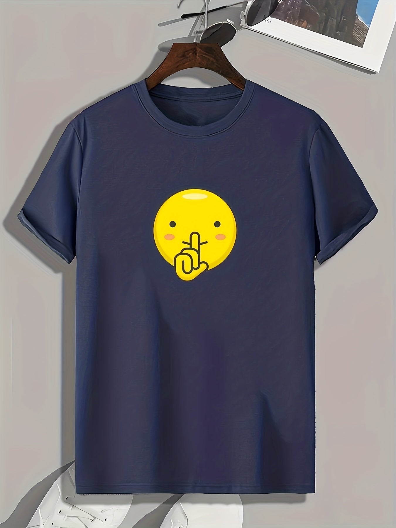 Cartoon Gesture Print Men's Graphic T Shirt for Summer