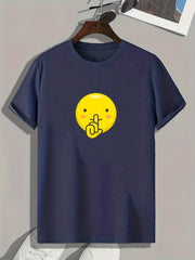 Cartoon Gesture Print Men's Graphic T Shirt for Summer