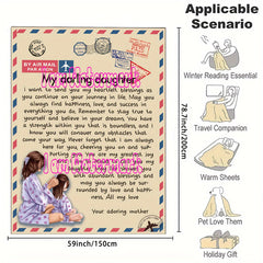 Flannel Blanket Mother's Blessing Gift Soft Warm Bed Sofa Use