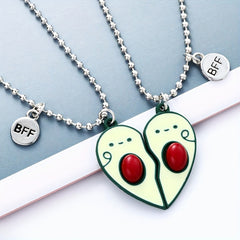 Avocado Pendant Necklace BFF Necklace Friendship Necklace