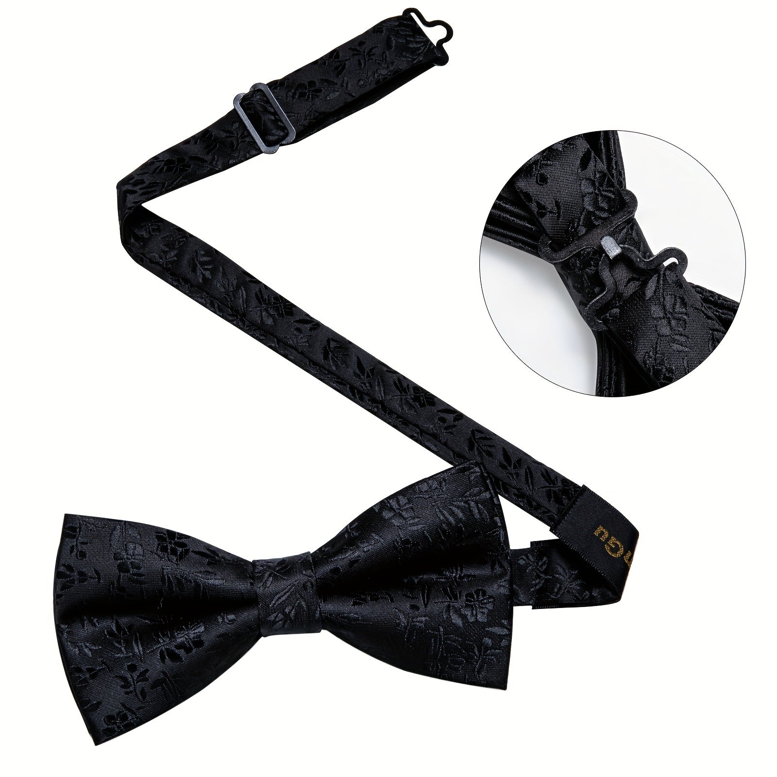 Men's Paisley Silk Bow Tie Set with Cufflinks - Wedding Party