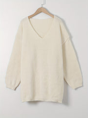 Casual Sweater Women's Plus V Neck Jumper