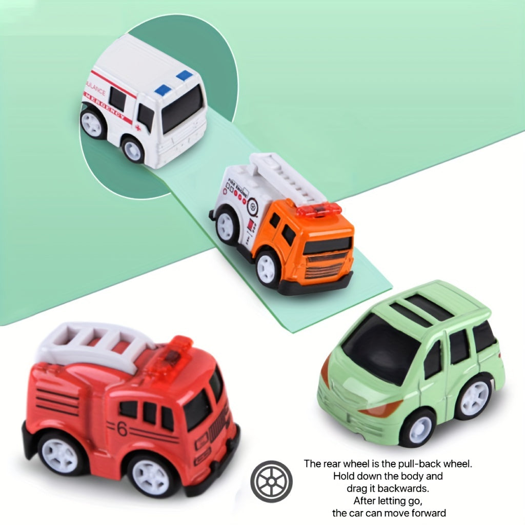 12pcs Alloy Car Model Cartoon Toy Car Alloy Model Sports Car