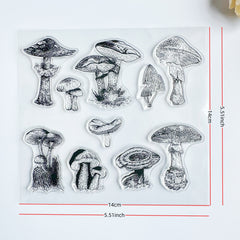 Mushroom Clear Silicone Stamp for Card Making Scrapbooking Album Craft