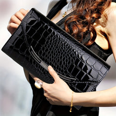 Crocodile Pattern Chain Bag Shoulder And Crossbody Style