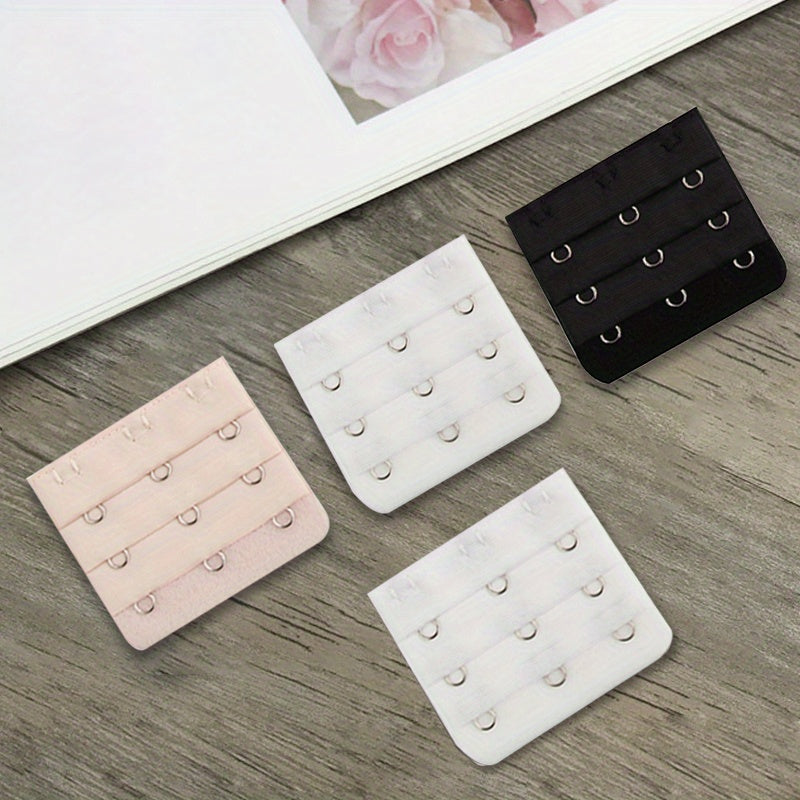 4pcs 3 Hooks Bra Strap Extenders Adjustable Comfort Band