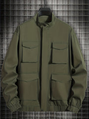 Men's Zip Up Stand Collar Coat Jackets