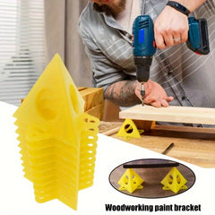 8pcs Plastic Yellow Triangle Paint Pad Feet for Woodworking