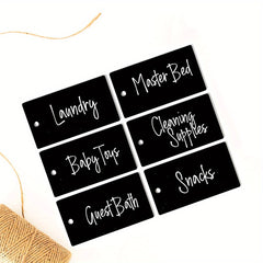 8pcs Basket Tags Label Holders Jute String Acrylic Hanging Tags Labels