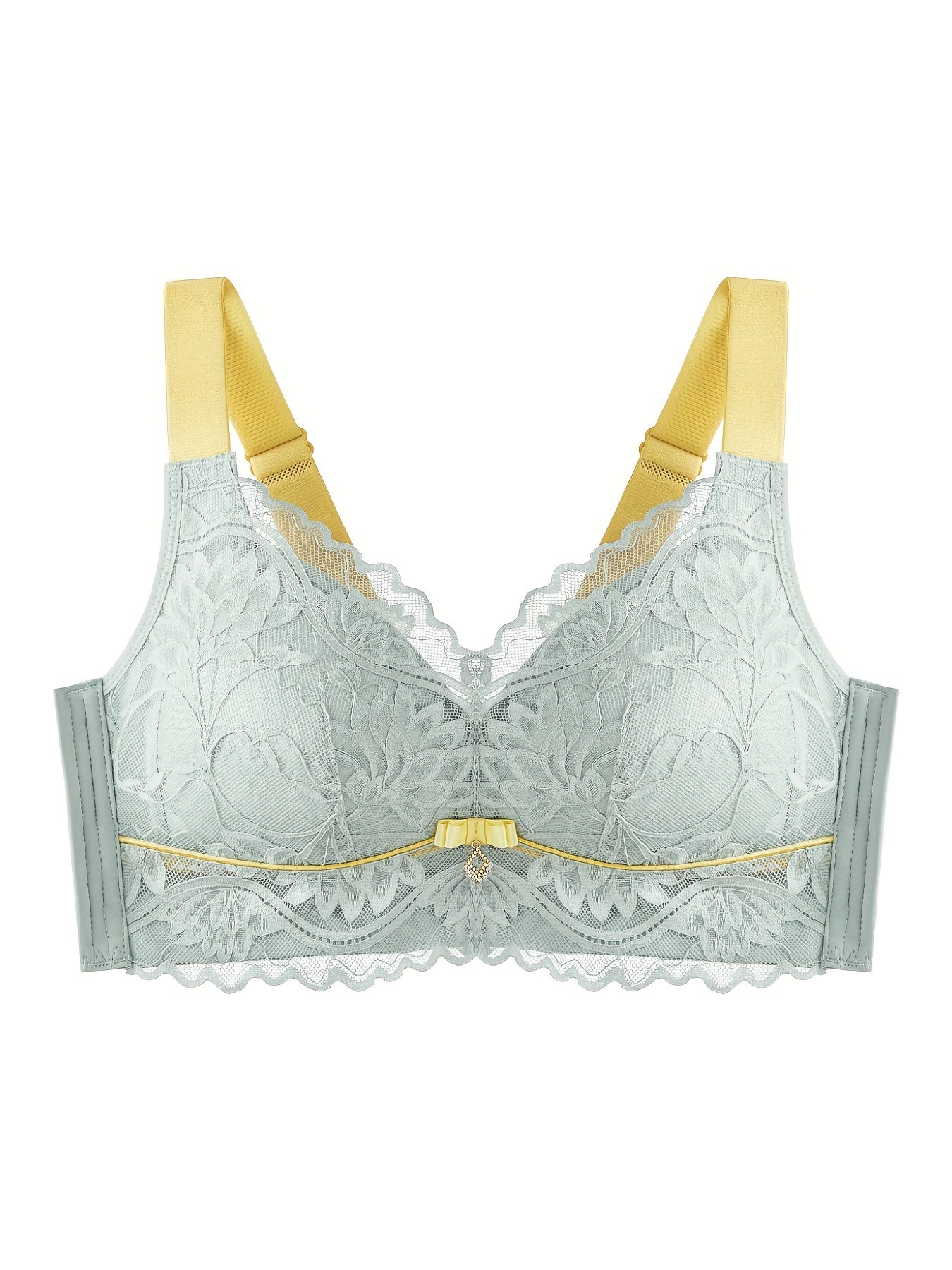 Floral Lace Wireless Push Up Bra Soft Comfortable Lingerie