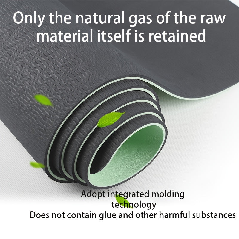 Widened TPE Yoga Mat Portable Soft Fitness Mat 183x66x0.6in