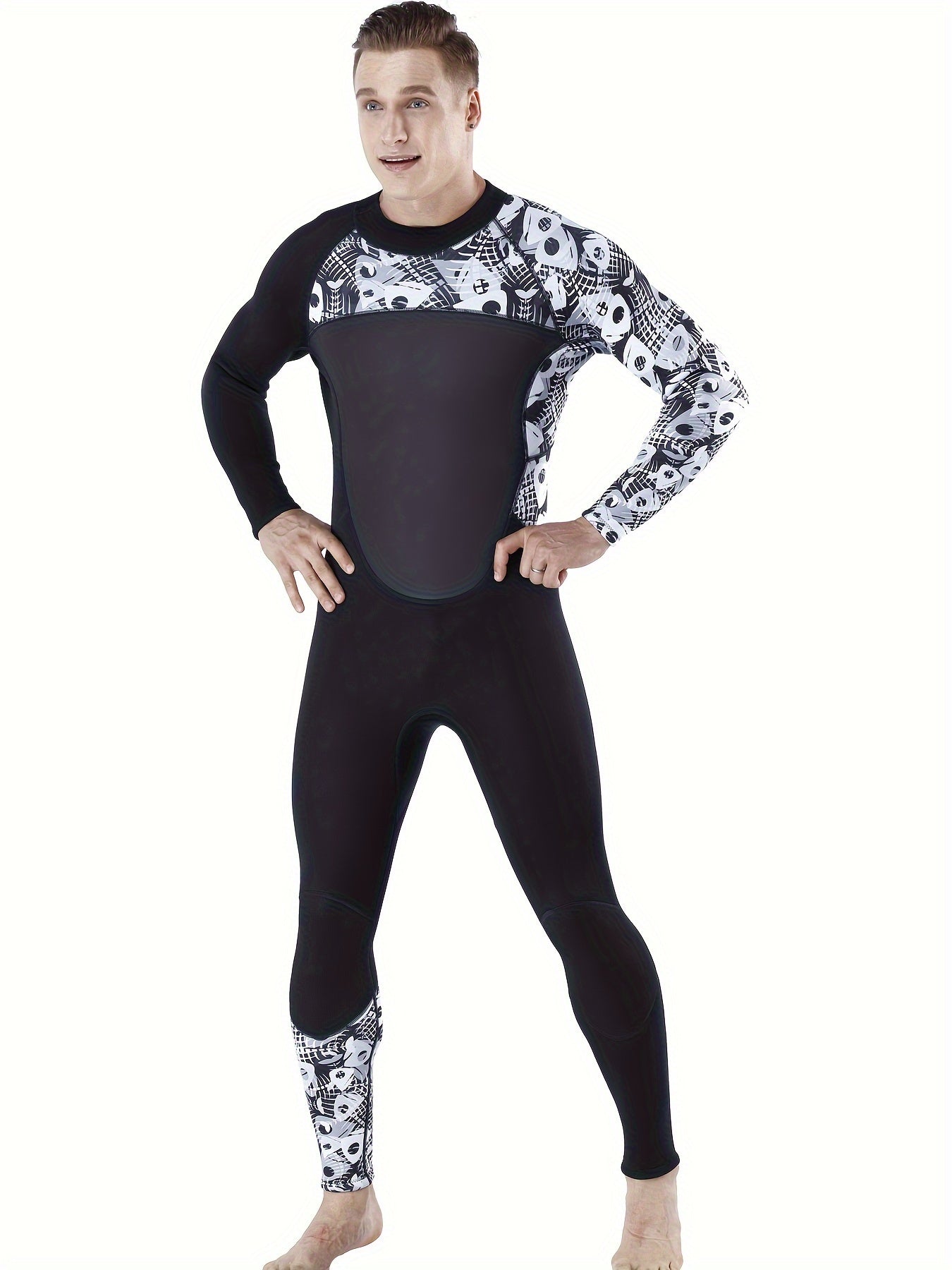 Men's Camo 3mm Neoprene Diving Suit Warm Anti Jellyfish Cold Proof Wetsuit