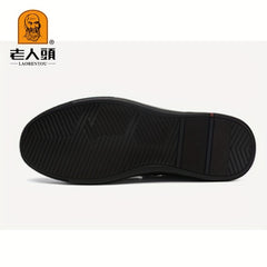 LAORENTOU Men's Leather Non Slip Sandals Comfy Beach Shoes