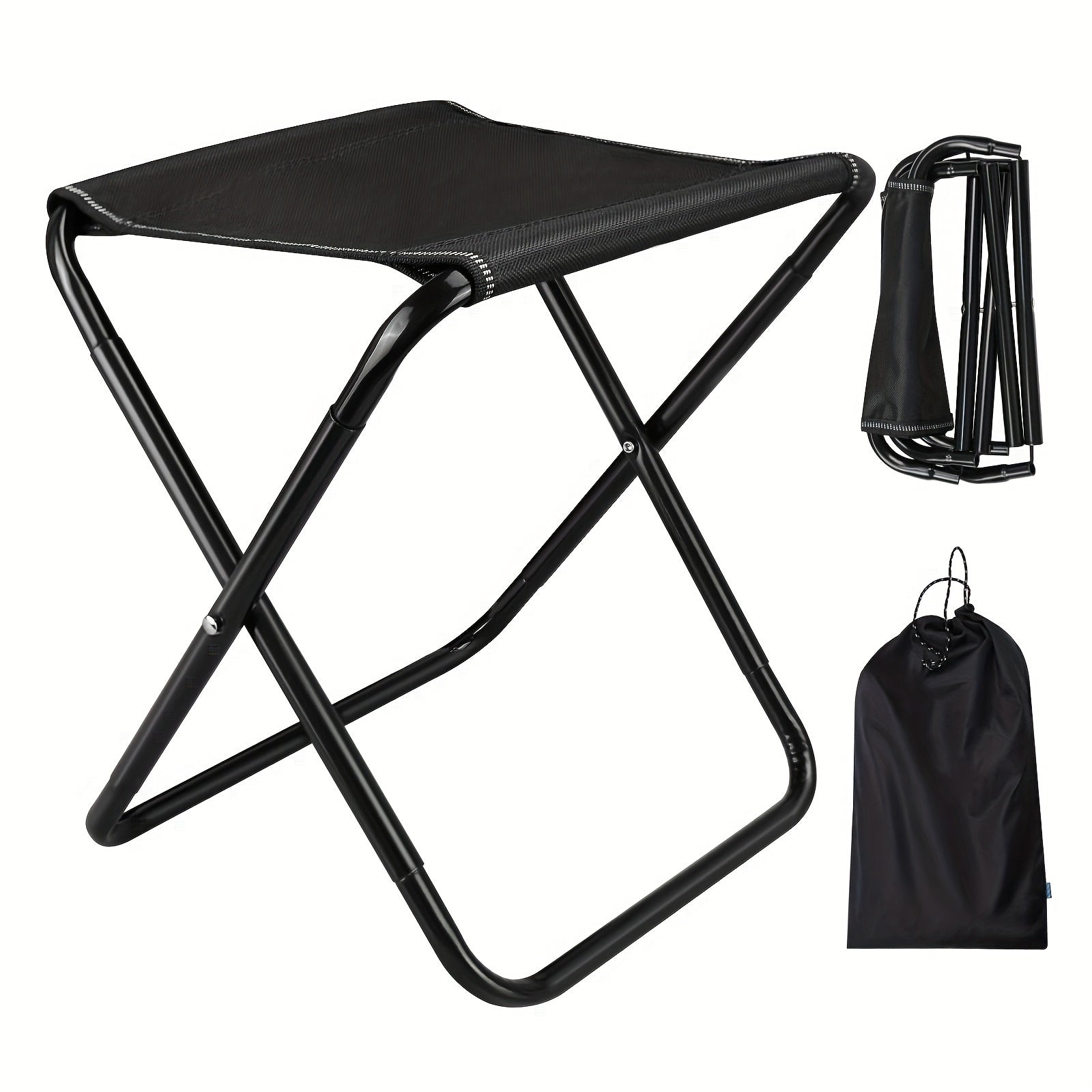 Portable Folding Stool With Carry Bag for Outdoor Travel Hiking BBQ Fishing