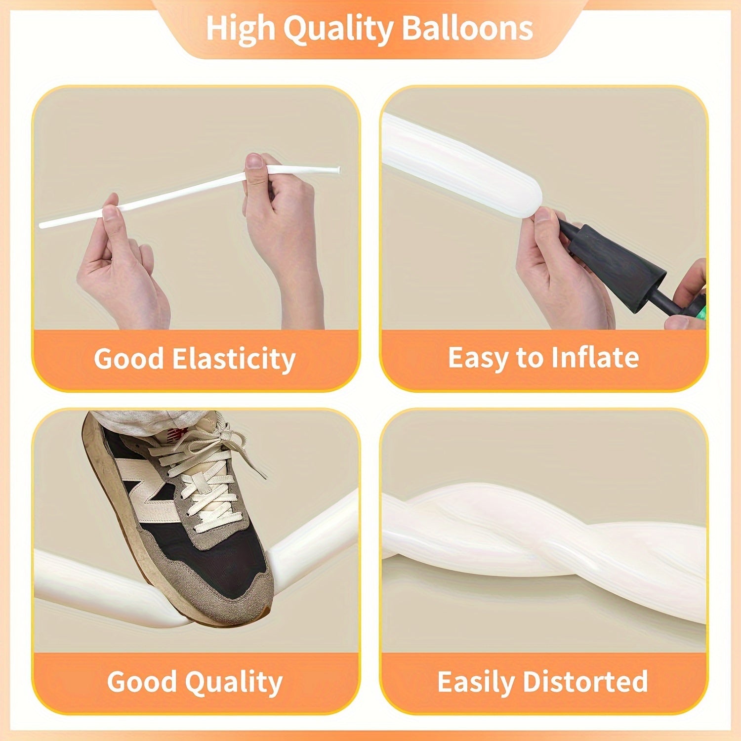 100pcs Thickened Latex Long Balloon Animal Garland