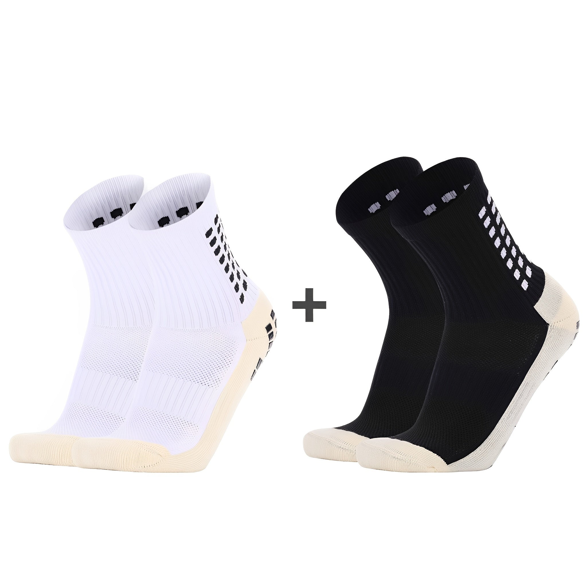 Kids Non Slip Soccer Socks, 2 Pairs