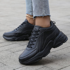Women's Lace up Athletic Sneakers Waterproof Lightweight Running Shoes