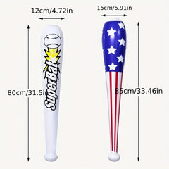 Inflatable Baseball Bat with American Flag, 33-46 Inch, Patriotic Fun