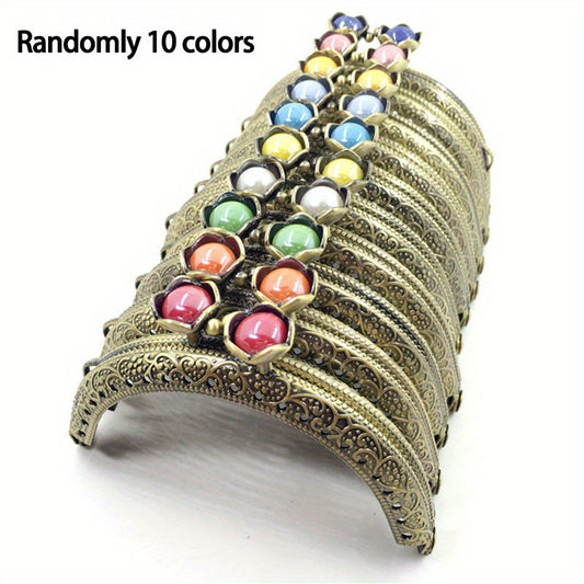 10 Colors Metal Purse Frames with Colored Bead for Handbags DIY Wallets