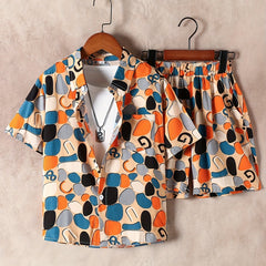 Boys Floral Outfit Shorts & Shirt Summer Kids Clothes