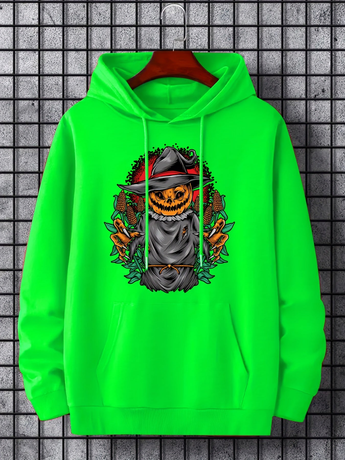 Men's Pumpkin Graphic Hoodie Casual Sweatshirt