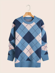 Men's Casual Loose Fit Sweater Crew Neck Pullover for Fall Winter