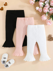 Baby Girls Bowknot Flared Leggings Set Kids Comfy Trousers