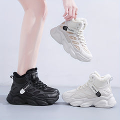 Plush Lined Thermal High Top Running Shoes