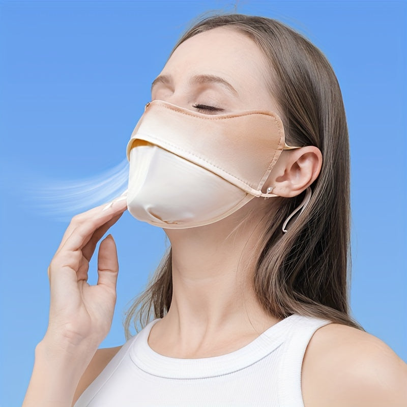 Sunproof Ice Mask Gradient Ear Hook Elastic Mask UV Protection Face Covering