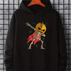 Men's Halloween Dabbing Graphic Hoodie Stretch Hooded Sweatshirt