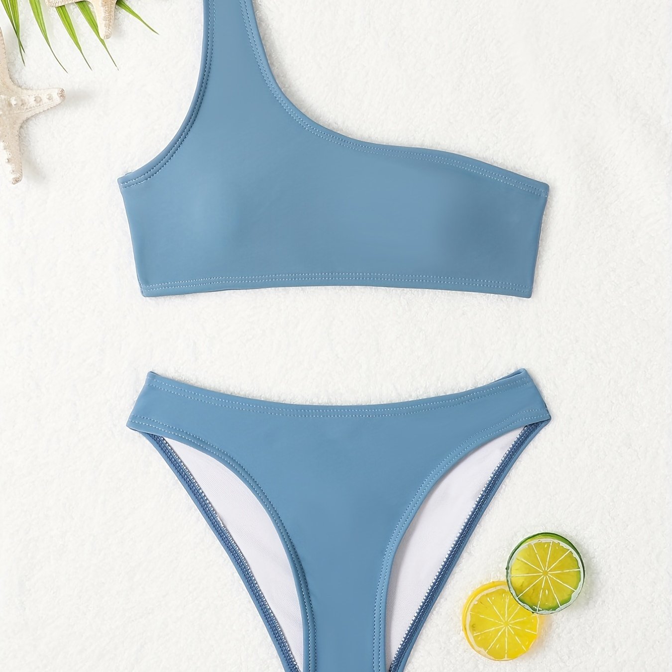 Girls One Shoulder Bikini Tankini Set Kids Summer Beach Bathing Suits