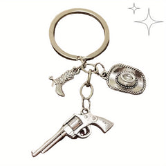 Cowboy Pendant Keychain for Car Keys Backpacks Wallets
