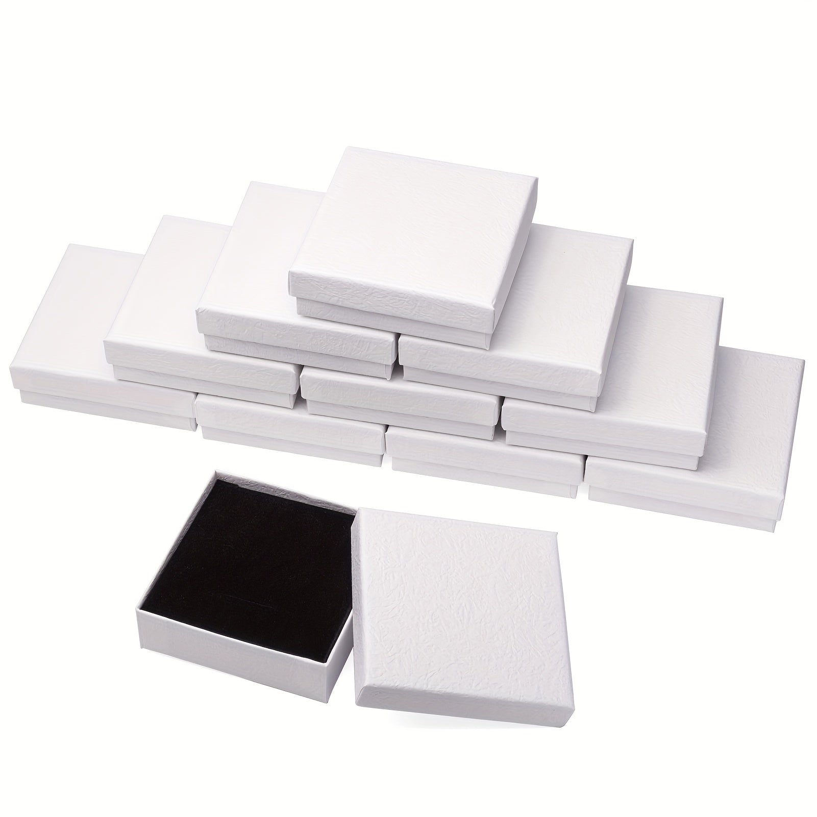 18pcs Jewelry Paper Square Cardboard Necklace Bracelet Earrings Gift Box